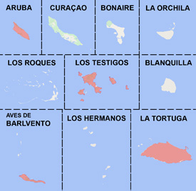 Range map of Ameiva bifrontata